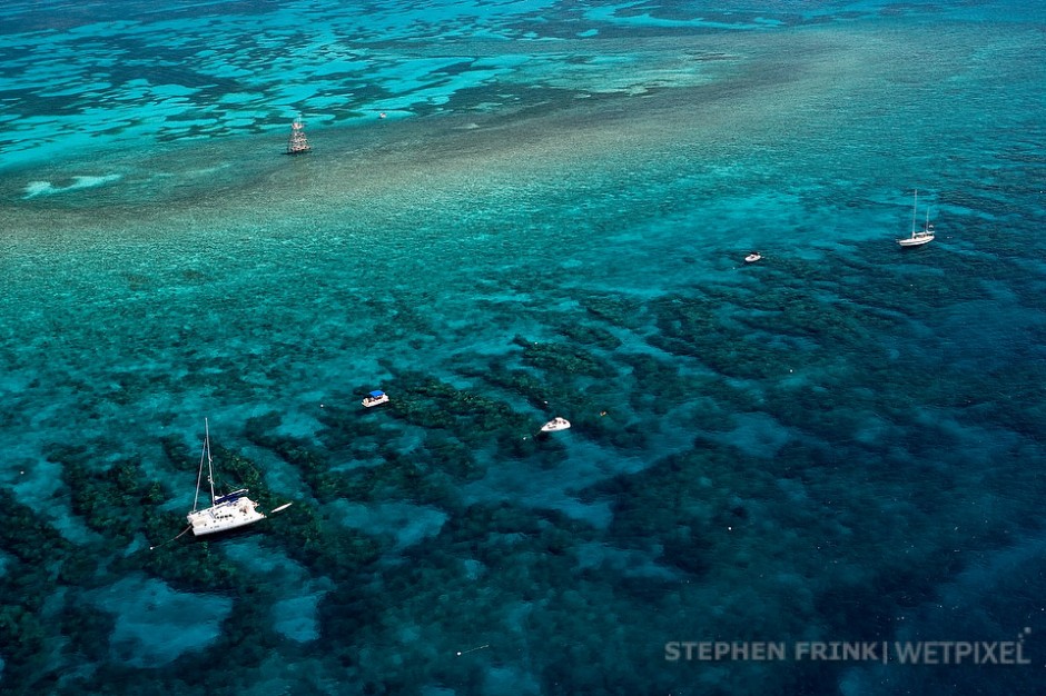 Molasses Reef aerial.