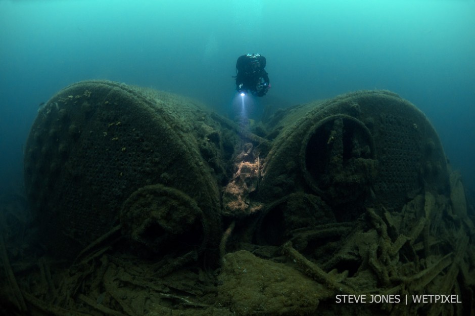 After an  extremely hazardous diving operation they recovered all but 25 bars. These are some of the giant boilers