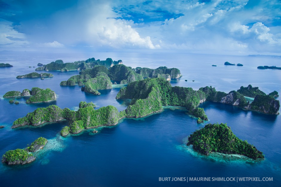 Misool Aerial - Photographed over the Farondi/Balbulol island chain. Misool, Raja Ampat.