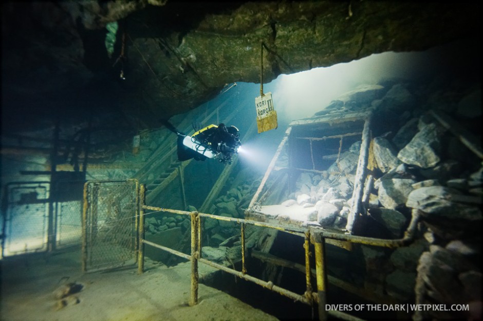 Ojamo mine Finland 2008. Mine cart at the depth of 138 meters.