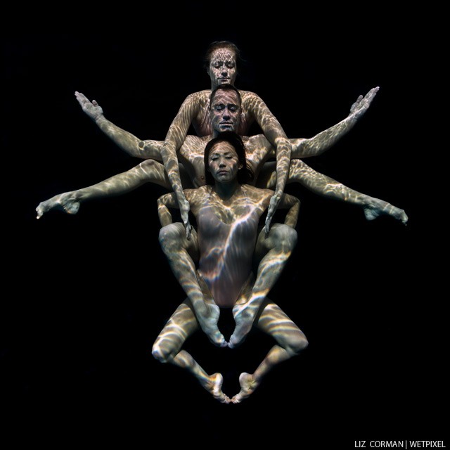 Liz Corman: Olympic Synchronized Swimmers from below