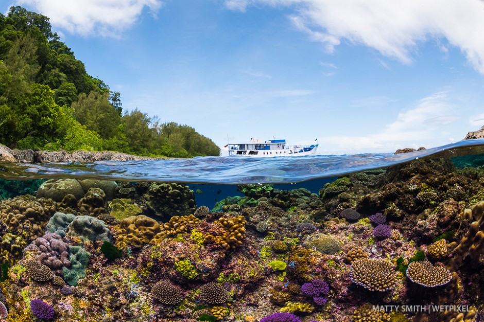 The Bilikiki live aboard moored at Mary Island, The Solomon Islands.