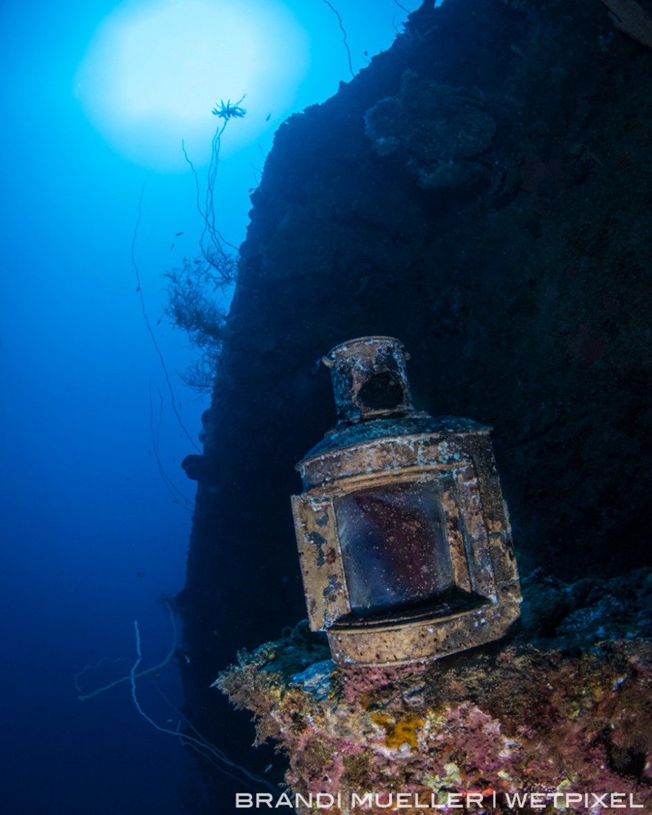 A lantern on the Momokawa Maru.