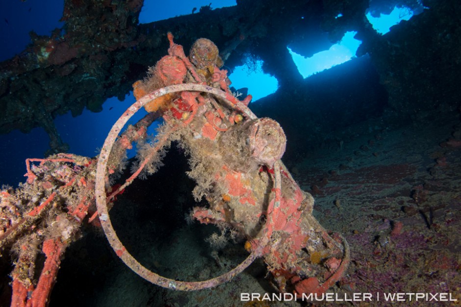 The steering station on the Momokawa Maru.