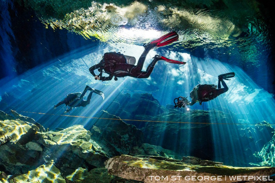 Cavern tour at Cenote Kukulkan.