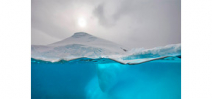 Shooting split shots of icebergs with a custom housing rig Photo