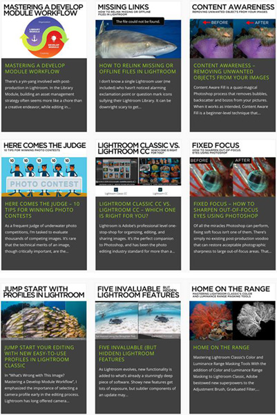 Lightroom tutorials on Wetpixel