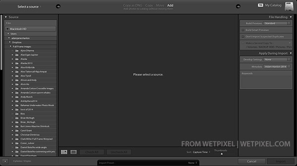 Lightroom import woes on Wetpixel